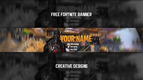 Free Gfx Free Photoshop Fortnite Banner Template Youtube Banner