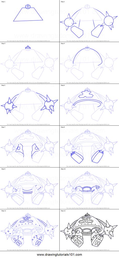 How To Draw E 66 Da Dai Oh From Sonic X Printable Step By Step Drawing