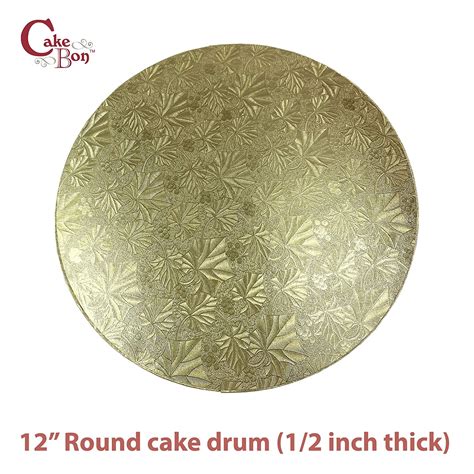 Cake Drums Round 12 Inches Gold Sturdy 12 Inch Thick