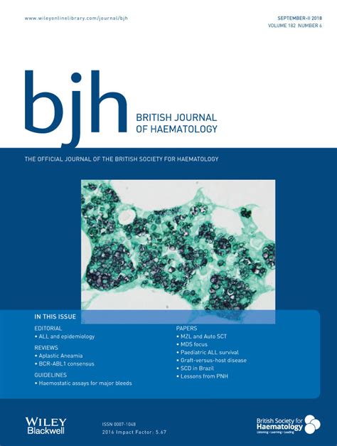 British Journal Of Haematology Wiley Online Library