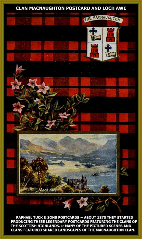 Clan Macnaughton Postcard And Loch Awe Scottish Clans Scottish