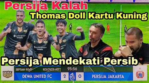 Persija Kalah Thomas Doll Kartu Kuning Dewa United Vs Persija Persija