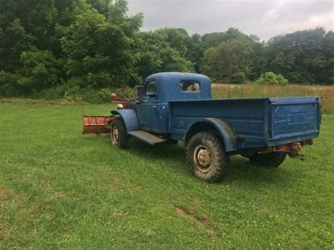 1947 Dodge Power Wagon Antique Snow Plow Truck Runs And Drives