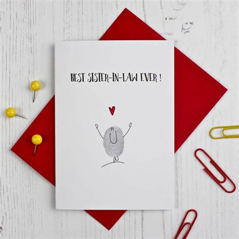 Best Sister In Law Ever Card By Adam Regester Design