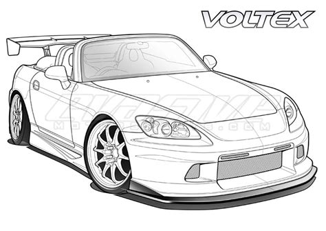 Hype Preview Part 2 Final Sketch Of Voltex Honda S2000 Aero Kit