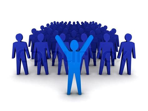 Crowd Leadership Concept 3d Stock Image Colourbox