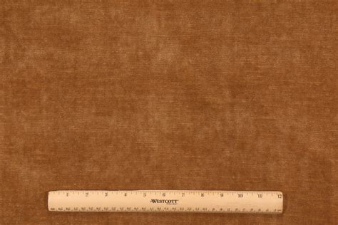 575 Yards Robert Allen Lustre Italian Velvet Upholstery Fabric In Caramel