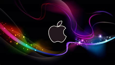 Wallpaper Abstract Apple Logo Colorful Lines 1920x1080 Full Hd 2k