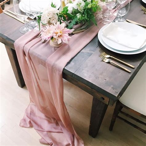 Our New Blush Color Chiffon Makes For A Beautiful Runner Event Planner
