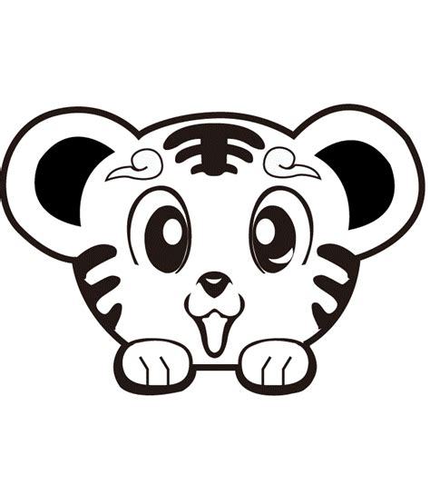 Here is a beautiful collection of tiger coloring sheets in their realistic and humorous form. Super Cute Tiger Coloring Pages For Kids #gfh : Printable ...