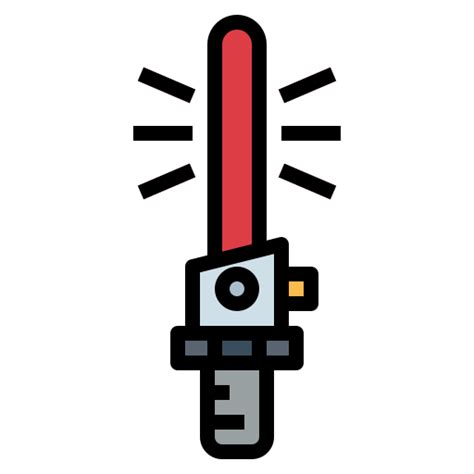 Lightsaber Smalllikeart Lineal Color Icon