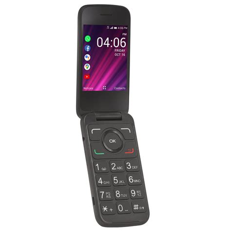 Alcatel My Flip 2 Tcl Tracfone Black 4 Gb Prepaid Flip Phone