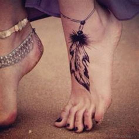 60 Beautiful Feather Tattoos On Foot Tattoo Designs TattoosBag