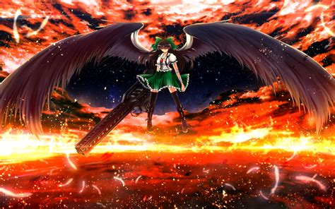 Download Utsuho Reiuji Anime Touhou Hd Wallpaper