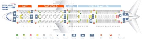Seat Map And Seating Chart Boeing 777 300er Four Class Layout British