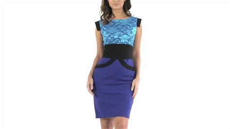 vestry two tone blue lace bodycon dress 5604 youtube