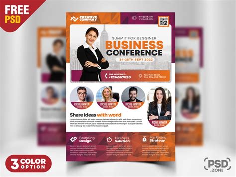 Business Conference Flyer Template Psd Psd Zone
