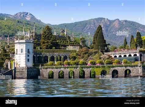 Blick Vom See Von Isola Bella Gärten Von Isola Bella Lago Maggiore