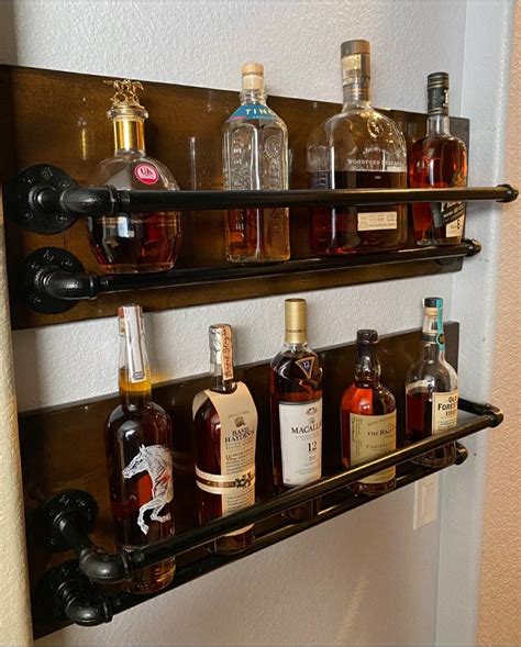 Quality Top Shelf Handmade Pipe Shelf Wine Shelf Liquor Bar Etsy