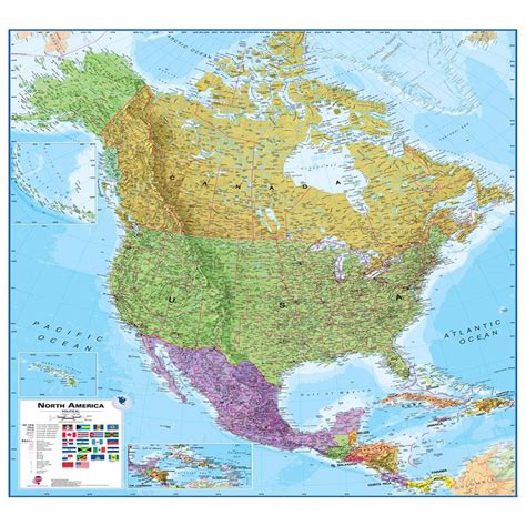 Waypoint Geographic North America 17 Wall Map Wphdmilnamer The Home