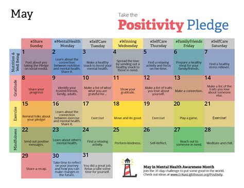 Calendar Positivity Pledge