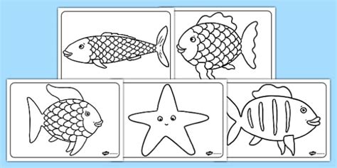 Rainbow Fish Free Colouring Sheets Rainbow Fish Pictures