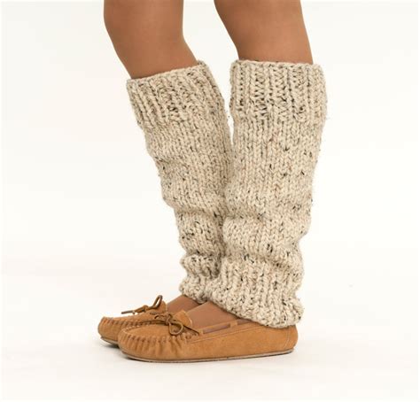 Chunky Knit Wool Leg Warmers Handmade Knitted Leggings Ankle Etsy