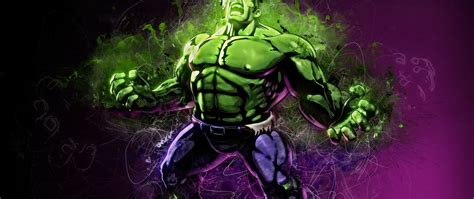 Download Angry Hulk Marvel Superhero Fan Art 2560x1080 Wallpaper