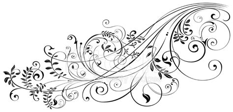 Elaborate Floral Scroll Design Stock Photo Royalty Free Freeimages