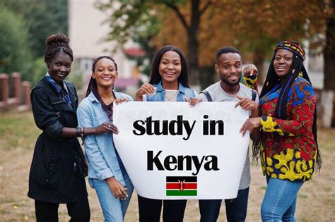 Study In Kenya Group Of Five African College Students On Campus At