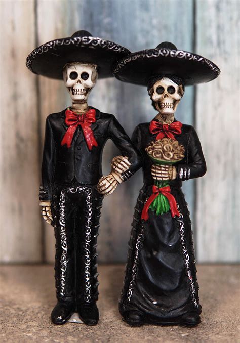 Buy Ebros Love Never Dies Wedding Bride And Groom Mariachi Skeleton Couple Figurine 5 5 Tall