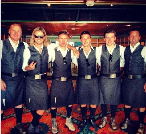 Looks Like They Are Wearing Kilts For The Cabin Photos