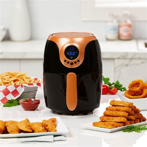 You save 30% off the retail price for this air fryer. Copper Chef 2-Quart Black and Copper Air Fryer