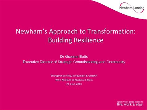 Newham S Approach To Transformation Building Resilience Dr Graeme