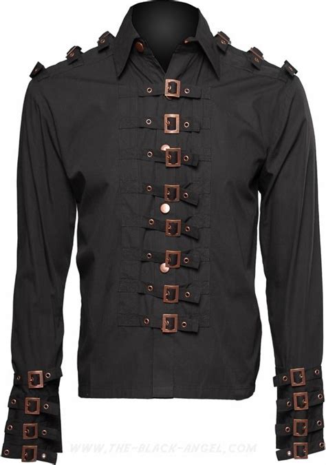 Steam Brigadier Gothic Steampunk Shirt With Brass Hardware Gothic