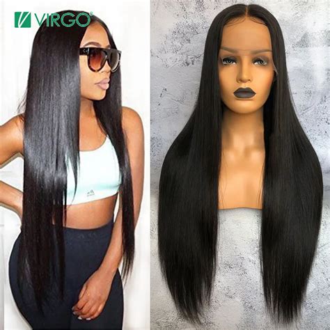 Brazilian Straight Lace Front Human Hair Wigs For Black Women Remy Hair