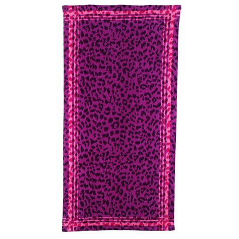 Essential Home Purple Leopard Print Beach Towel