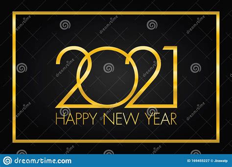 2021 Happy New Year Elegant Design Vector Illustration Of Golden 2021