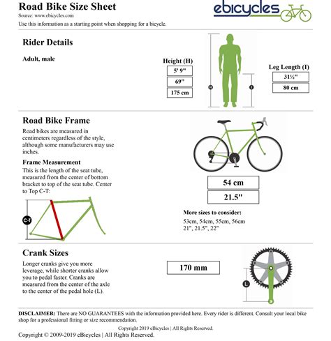 Bike Size Chart Choose The Right Size Bike In 5 Minutes Infographic
