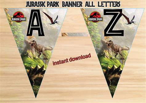 Instant Download Jurassic World Banner Jurassic World Etsy