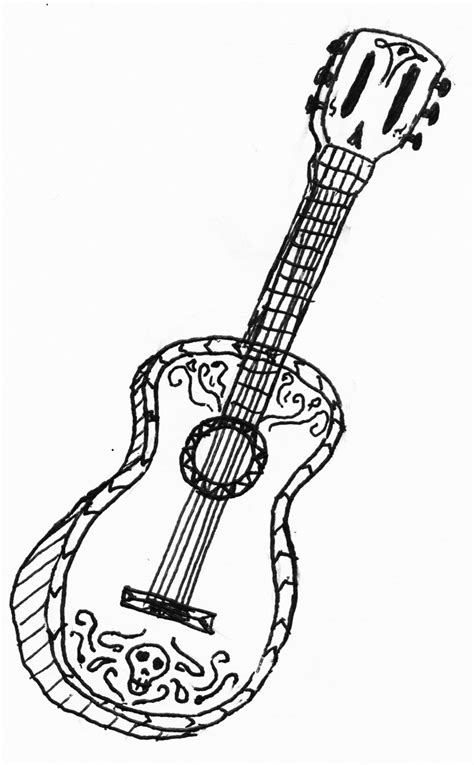 Coco Guitar Coloring Pages