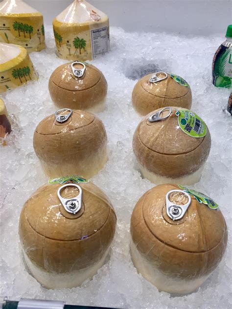 These Fresh Coconuts In Thailand Have A Ring Pull Tab So You Can Drink