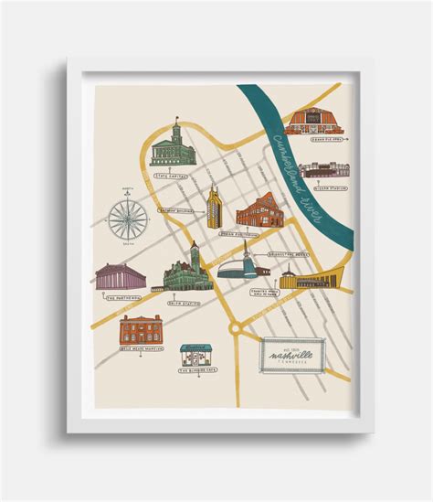 Map Of Nashville Joanna Dee Studio