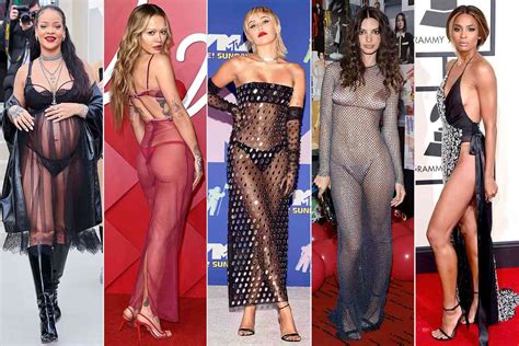 The Most Naked Celebrity Dresses Of All Time The Sheerest Sexiest And Most Revealing