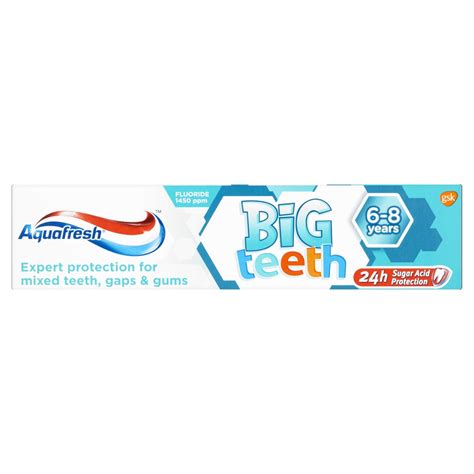 Aquafresh Big Teeth Toothpaste 6 8y 50ml Wonderfulmomlk