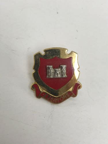 Us Military Lapel Unit Crest Corps Of Engineers Essayons Gold Ebay