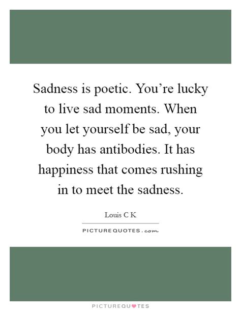 Sadness Is Poetic Youre Lucky To Live Sad Moments When You