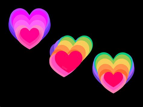Rainbow Hearts Giphy Stickers By V Mt On Dribbble