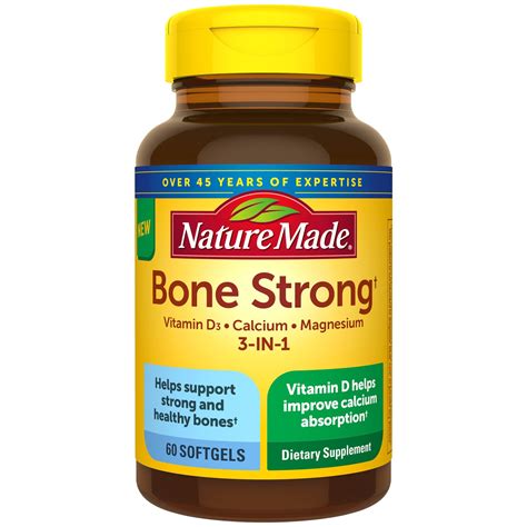 Nature Made Bone Strong With Calcium 260mg Helps Support Bone Strength