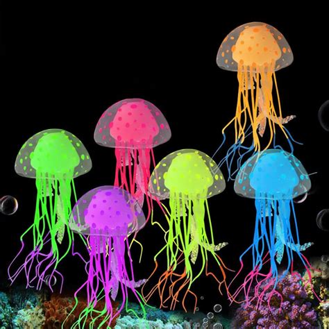 Soft Silicone Luminous Jellyfish Simulation Fluorescent Jellyfish